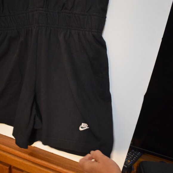 NIKE (WT) Black Romper Shorts 1/2 Front Snaps Cotton Sleeveless Girls Junior XL - Picture 8 of 12